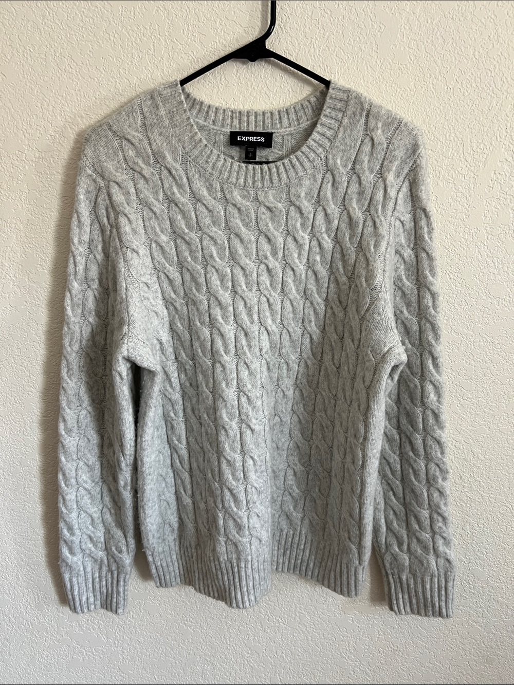Express Cable-Knit Crewneck Sweater